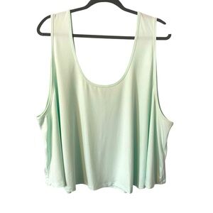 Fabletics‎ Crop Mint Green Sleeveless Tank 4x